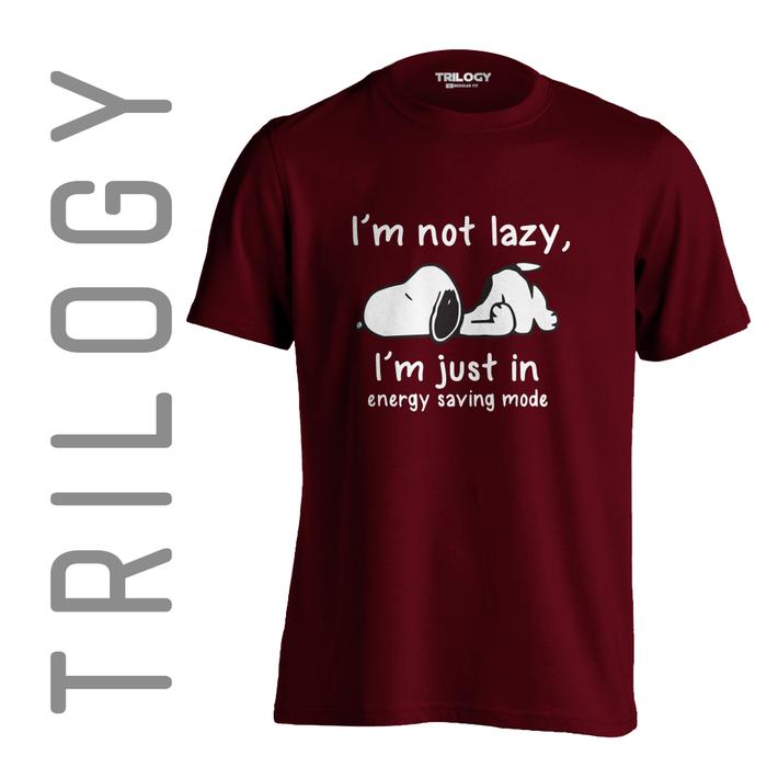 Gambar TRILOGY STT 0359 - Kaos Snoopy Energy Saving Mode - Parody T-shirt - Maroon, XXL dari TRILOGY WEAR undefined Tokopedia
