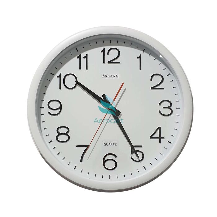 Gambar Jam Dinding Analog SAKANA 411 Diameter 40 cm - Putih dari PutarWaktu undefined Tokopedia