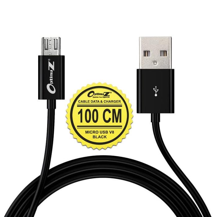 Gambar OptimuZ V8 Kabel Data Micro USB 1 Meter - Hitam dari OPTIMUZ Official Store undefined Tokopedia
