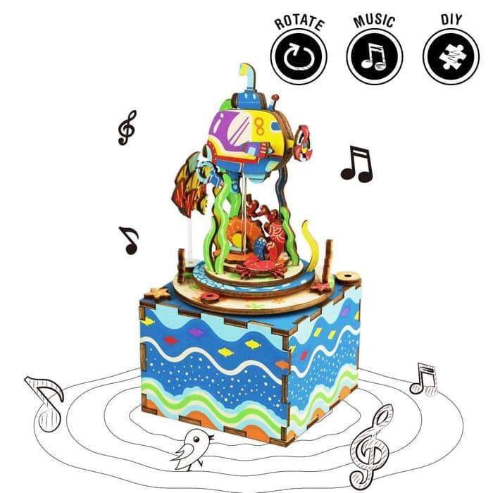 Gambar ROBOTIME DIY Music Box-AM406-Under The Sea dari Live4Toys undefined Tokopedia