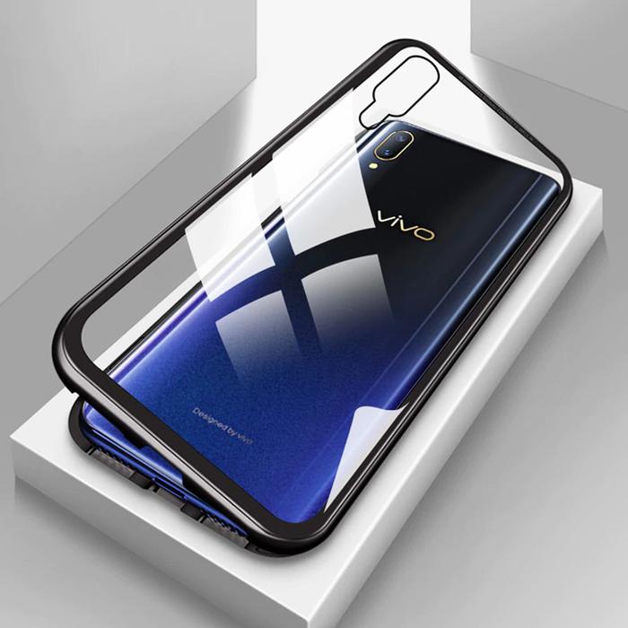 Gambar Vivo V11 Pro V11Pro Luxury Magnetic Case Glass Back Cover 2 in 1 - Hitam, Vivo V11 Pro dari 17 Agustus Case undefined Tokopedia