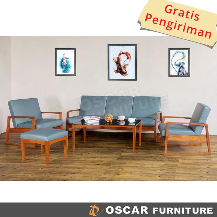 Gambar Oscar Furniture - Sofa Set Monza - Sofa Minimalis - Abu-abu dari Toko Oscar Furniture undefined Tokopedia