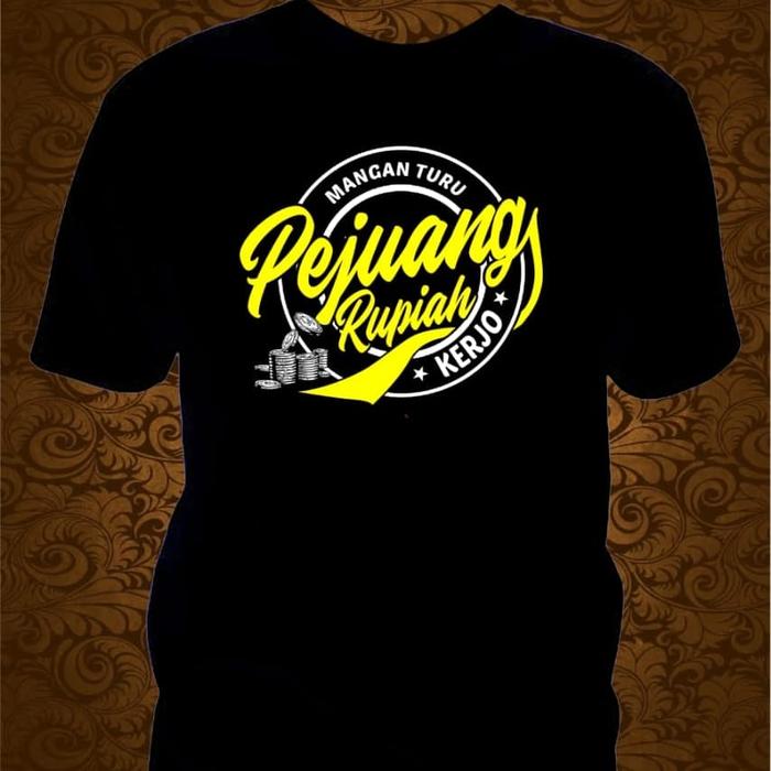 Gambar Kaos T-shirt pria cowok keren Pemburu Rupiah 02 - Hitam, M dari Arjuna OS undefined Tokopedia