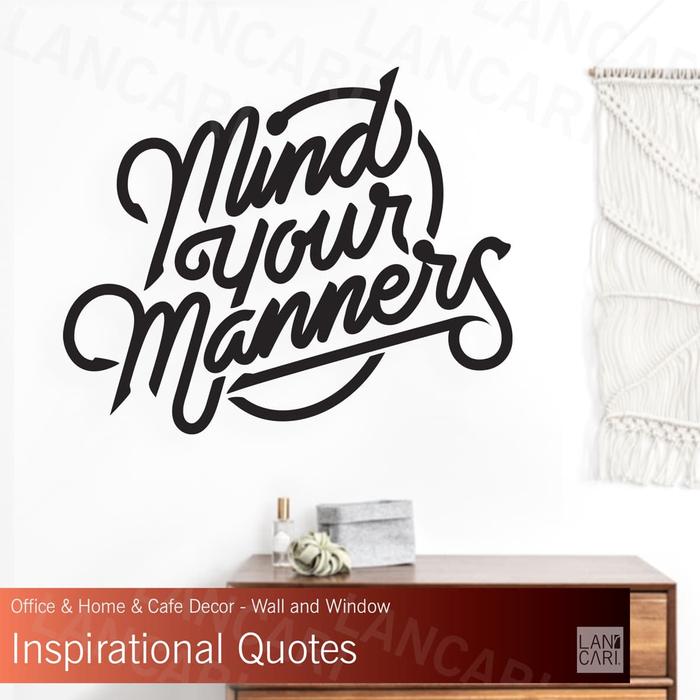 Gambar Stiker Cutting Motivasi Quotes Mind Manners Sticker Dinding Kaca wall - Putih dari LANCARI Kota Administrasi Jakarta Pusat Tokopedia