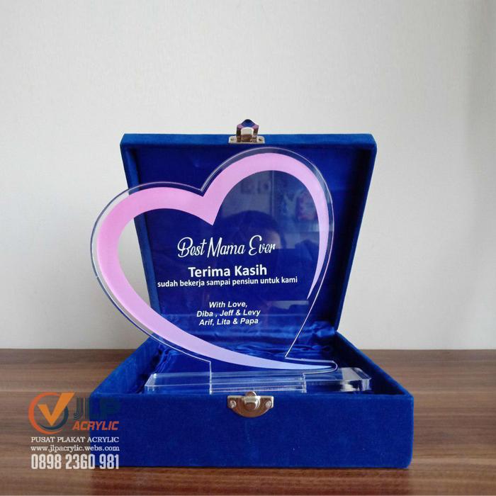 Gambar PLAKAT ACRYLIC UK. 20x10 BONUS BOX BLUDRU JL01 - BOX WARNA BIRU dari JLP Acrylic undefined Tokopedia