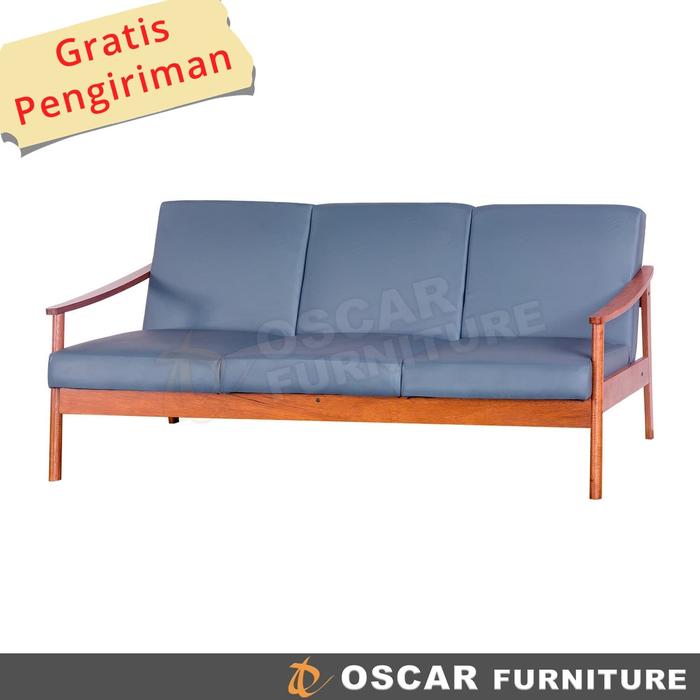 Gambar Oscar Furniture - Kursi Tamu Sofa Minimalis Turin - 3 Dudukan - Abu-abu dari Toko Oscar Furniture undefined Tokopedia