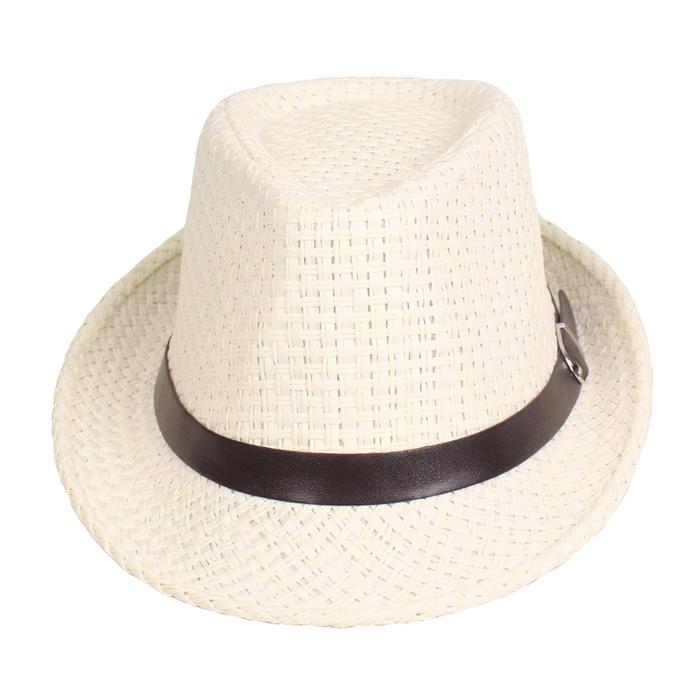 Jual Men Summer Woven Jazz Straw Hat 