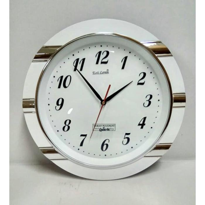 Gambar Jam Dinding Esti Loren Melody Bunyi Musik Setiap Jam Ukuran Besar 37cm - Silver dari Pacific & Lazuli undefined Tokopedia