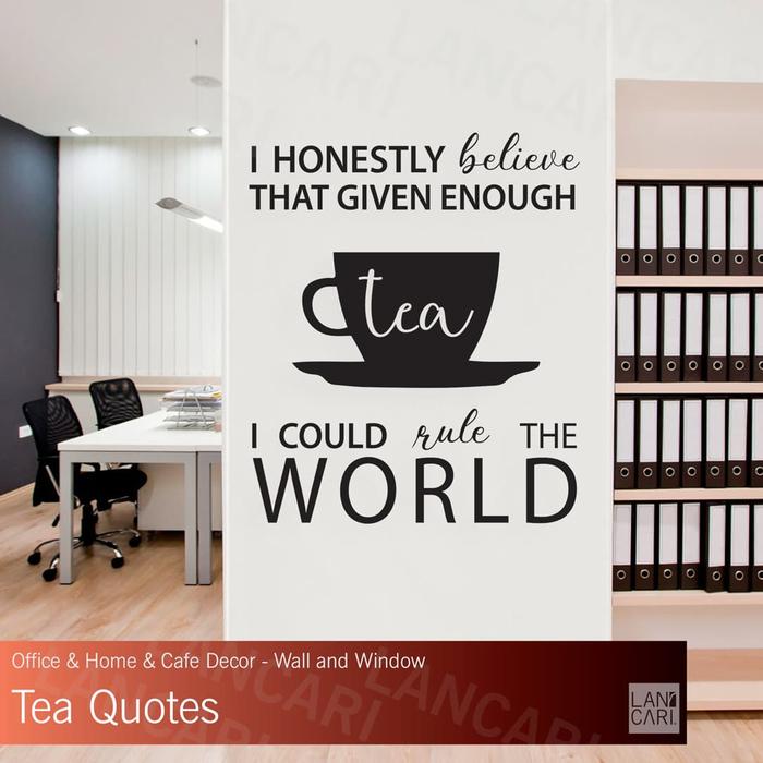 Gambar Stiker Cutting Tea Shop Quotes Sticker Dinding Kaca Motivasi Cafe Teh - Putih dari LANCARI Kota Administrasi Jakarta Pusat Tokopedia