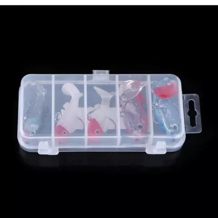 Gambar 5pcs/set Soft Fishing Lures With Box Umpan Pancing Ikan Lembut 3D Eyes dari baung undefined Tokopedia