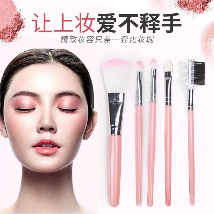 Gambar 5 Pcs Set Lembut Portabel Perjalanan Makeup Brush Set Bubuk Alis dari Legia OS undefined Tokopedia