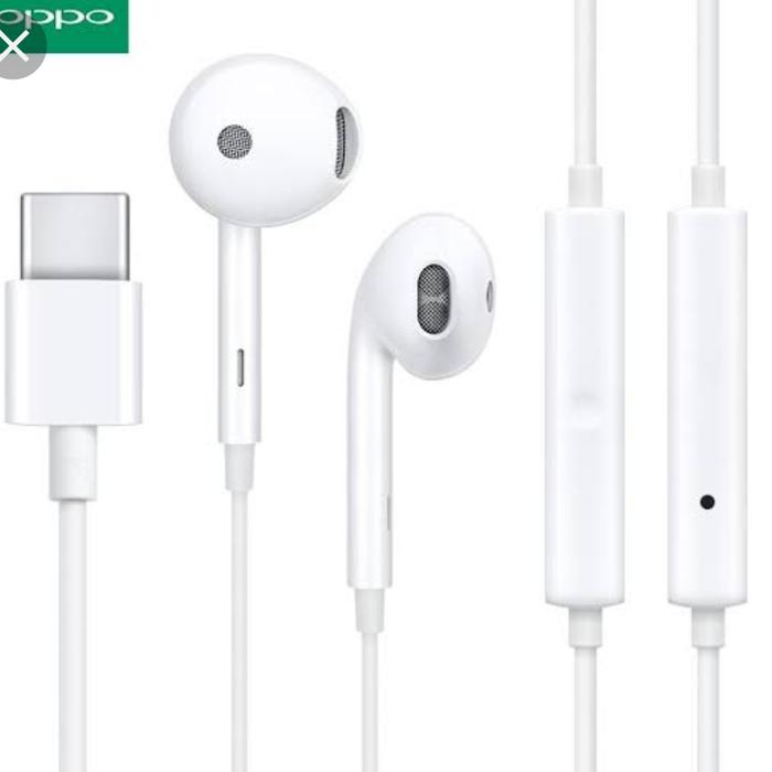 Gambar headset handsfree earphone Oppo original find x jack type c dari Tokoacc. undefined Tokopedia
