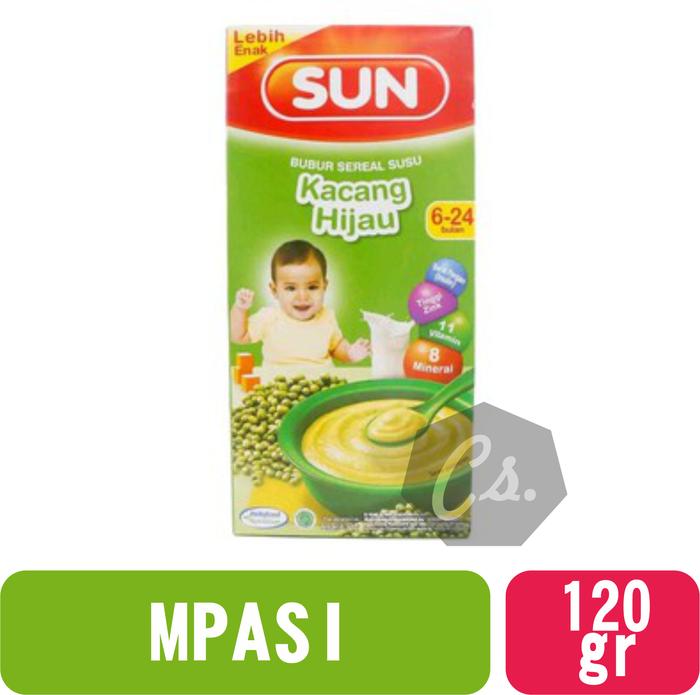 Gambar Sun Bubur Sereal Susu - Kacang Hijau - 6 sd 24 Bln - 120 Gr dari cahyadi shop undefined Tokopedia