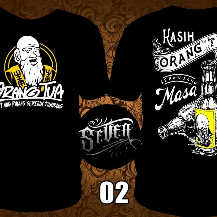 Gambar Kaos Orang Tua 02 - Hitam, XL dari Arjuna OS undefined Tokopedia