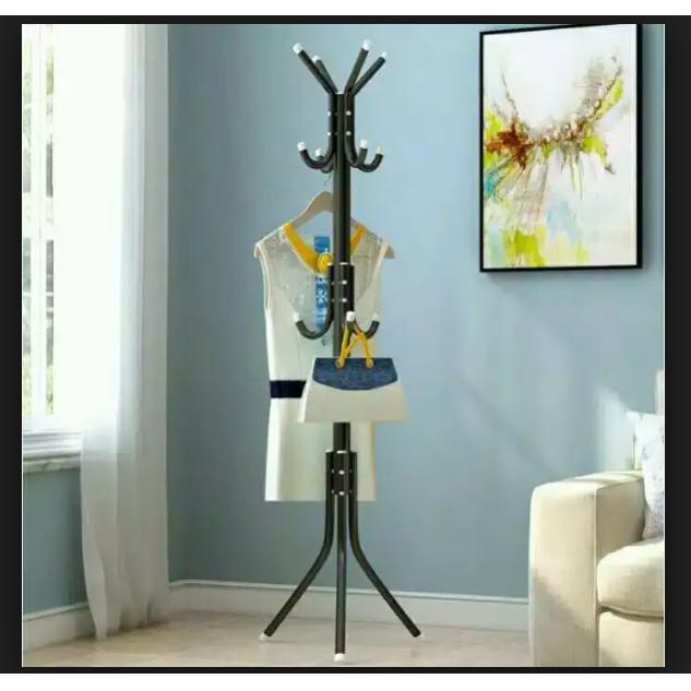 Gambar Bag Stand Hanger Gantungan Topi Berdiri Gantungan Tas Multifunction Standing Hanger/Gantungan Helm - Hitam dari Lemarikainjkt168 undefined Tokopedia