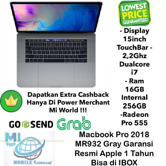 Jual Macbook Pro 2018 MR932 TouchBar 15