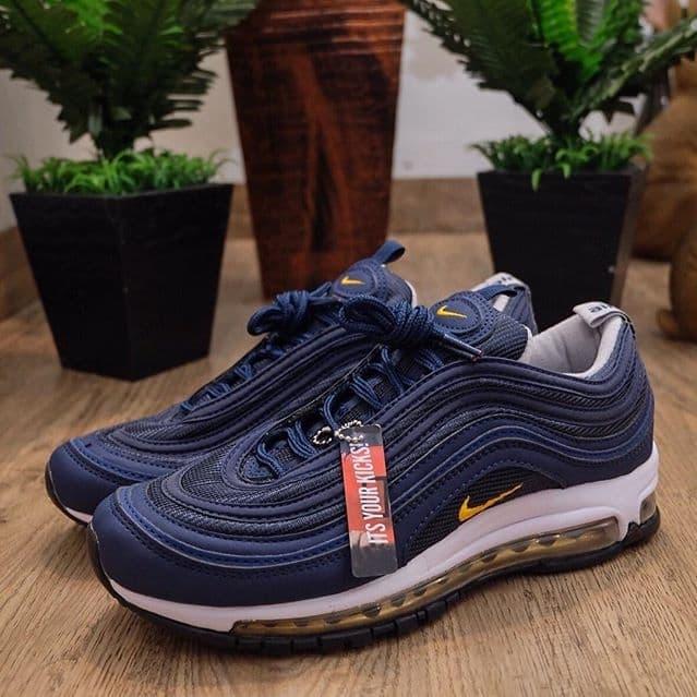 Jual Nike Air Max 97 Navy Gold - Biru 