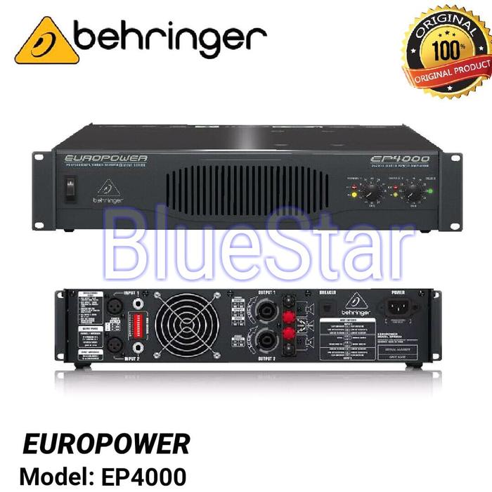 ②【 未使用 保管品 】BEHRINGER ステレオ パワーアンプ EP4000