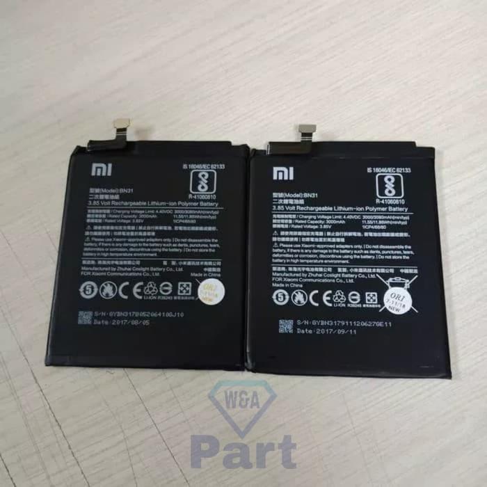 Battre Xiaomi Redmi Note 5A BN 31 BN31 Original di Wa Sparepartt  Tokopedia