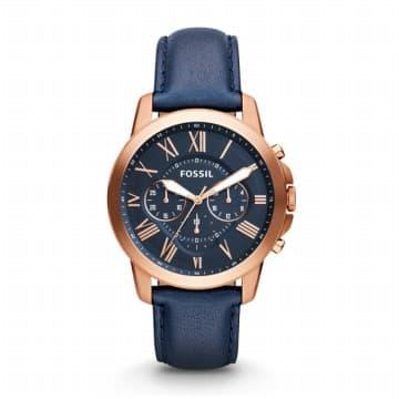 Jual Fossil FS 4835 ORI Blue Gold 