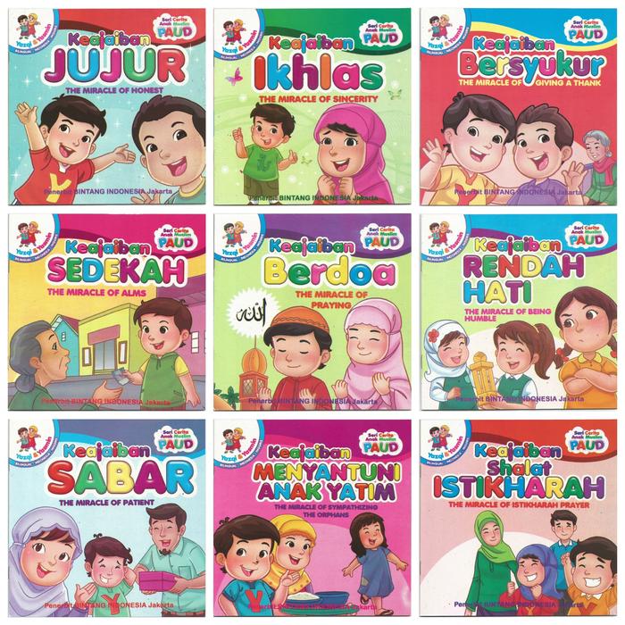Gambar Buku Cerita Anak Bergambar Seri Anak Muslim Paud Bilingual Full Colour - Random dari KedaiKadoku undefined Tokopedia