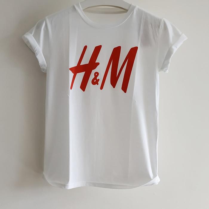 Gambar 451 Kaos tshirt baju tumblr tee cewek wanita HM logo 2 warna - Hitam dari Winnerr Store undefined Tokopedia