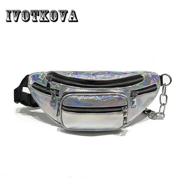 clear blue fanny pack