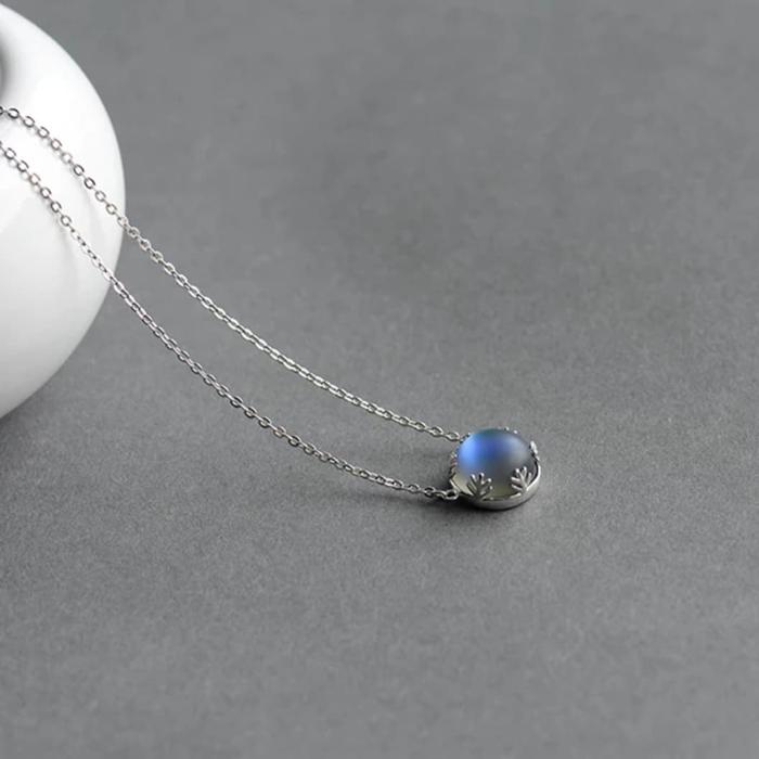 Gambar Aurora Necklace Halo Crystal Gemstone s925 Silver Necklace Jewelry - Dark dari Gypsy House undefined Tokopedia