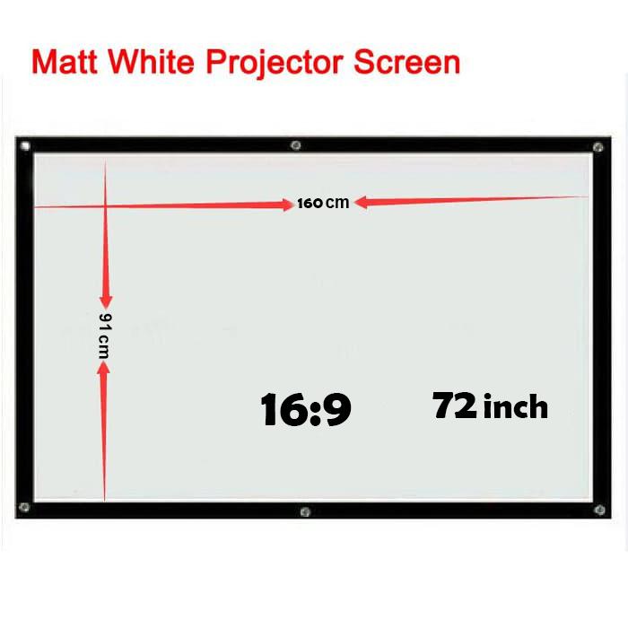 Jual Layar Proyektor 72 inch, ukuran 160 x 91 cm (Screen Projector ...
