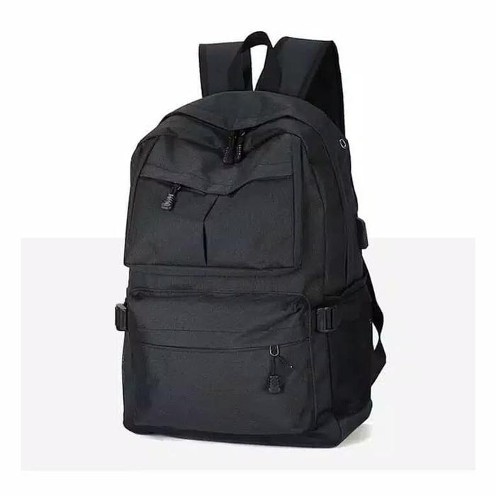Tas Ransel Tas Gendong charger Smart Backpack Anti Air Anti Maling Hitam