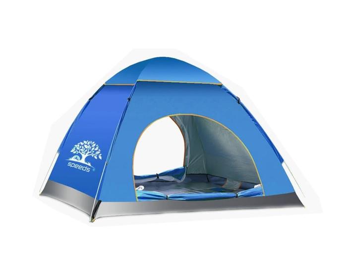 Gambar Tenda Camping Outdoor Pantai Dewasa Otomatis 3-4 Orang Waterproof 002 - Biru dari Lbagstoremall undefined Tokopedia