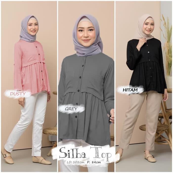 Jual Blouse Muslim Atasan Wanita Cewek Muslim Murah Silha Top Model Terbaru Jakarta Barat Nisa Nis Tokopedia