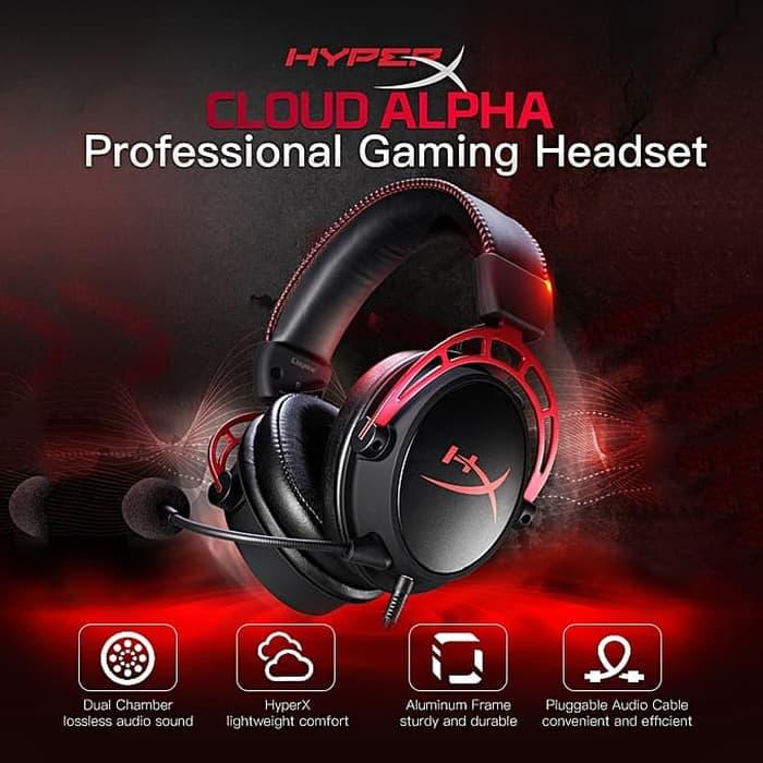 HyperX Cloud Alpha Pro Gaming Headset Merah
