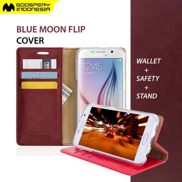 Gambar GOOSPERY Samsung Galaxy S8 Plus Blue Moon Flip Case - Navy dari Goospery Indonesia undefined Tokopedia