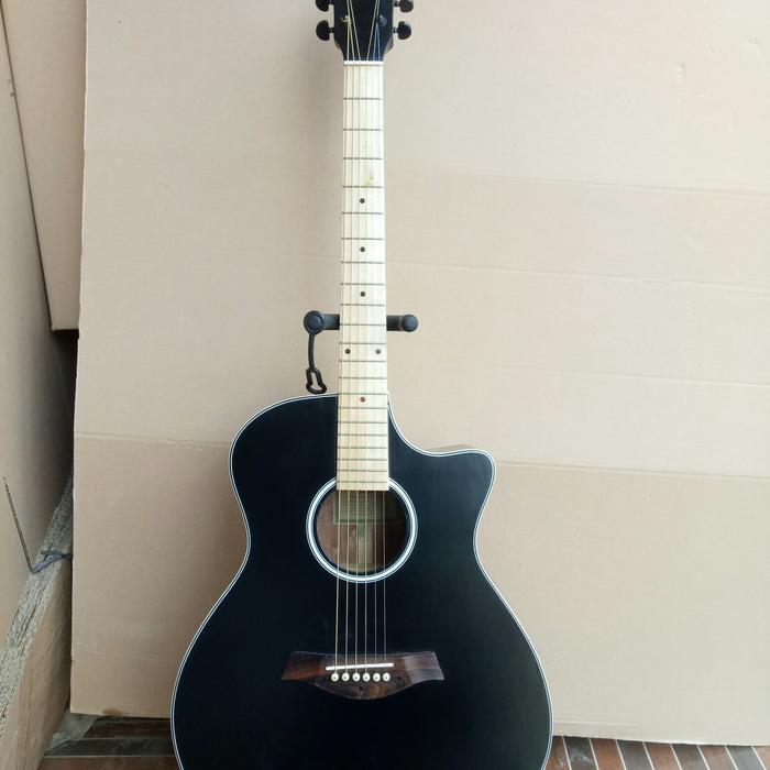 Gambar Gitar akustik elektrik dobel ran neck utuh tanem besi dobel - Hitam dari gudang gitar solo undefined Tokopedia