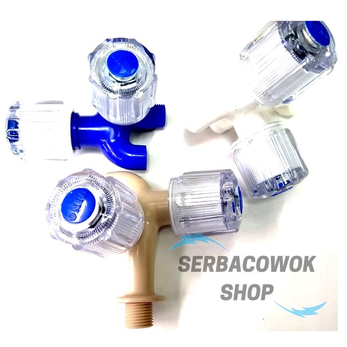 Gambar kran cabang plastik vino + seltip kran dari SERBACOWOK SHOP undefined Tokopedia