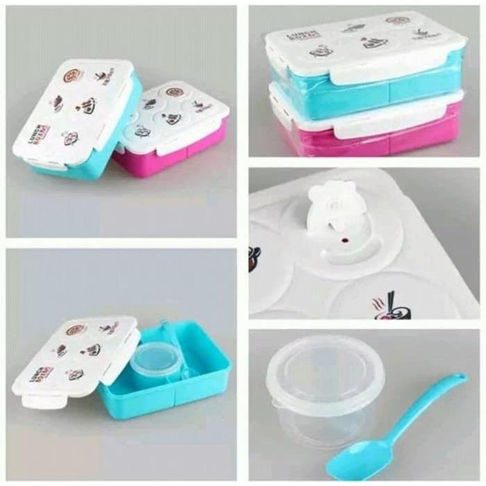 Gambar LUNCH BOX YOOYEE 513 PINK & BLUE - Biru dari Gudang.tumbler undefined Tokopedia