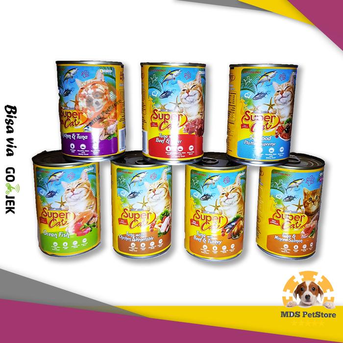 Gambar Makanan Basah Super Cat Wetfood 400 Gr | supercat 400gr - Tuna Beef Liver dari MDS PetStore undefined Tokopedia