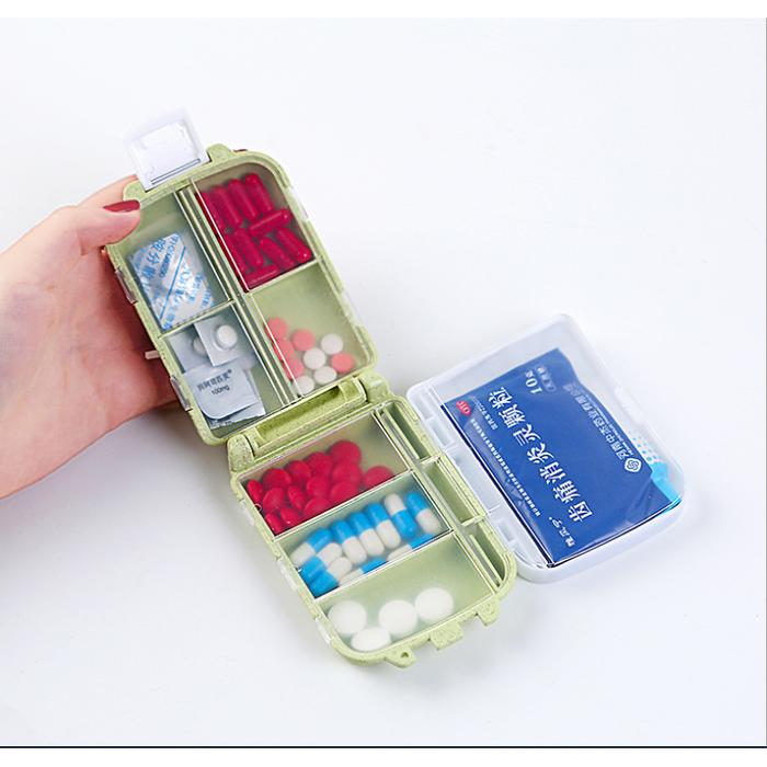 Gambar Kotak Obat Lipat 3 Tingkat (8 Sekat) Bahan Jerami Warna Nordik - Biru Nordik dari Laris365 undefined Tokopedia