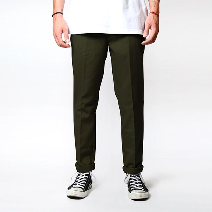 Gambar DICKIES-WE872 Slim Straight Tapered Fit Pant-OG - Olive Green, 40 dari Traffik Store undefined Tokopedia