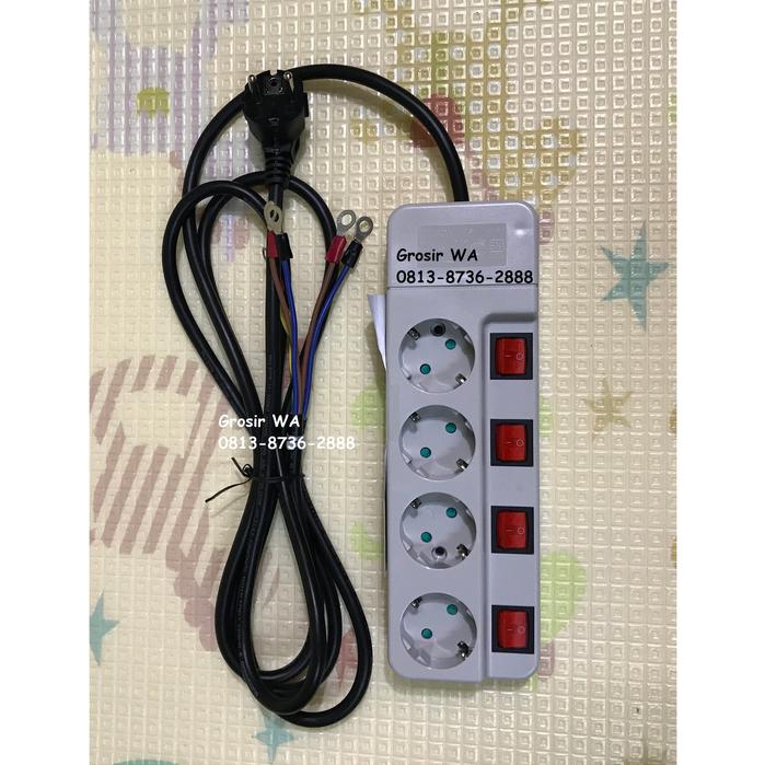 Gambar Kabel Extention Stopkontak Arde Saklar tersendiri 4 Soket dari Power solution pws undefined Tokopedia