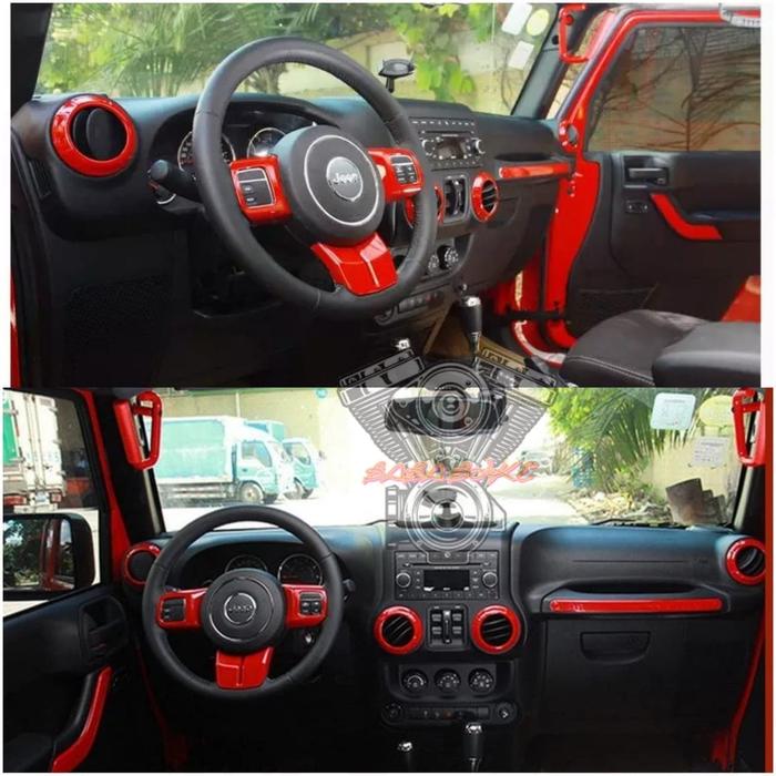 2017 Jeep Wrangler Red Interior Trim Kit Matttroy
