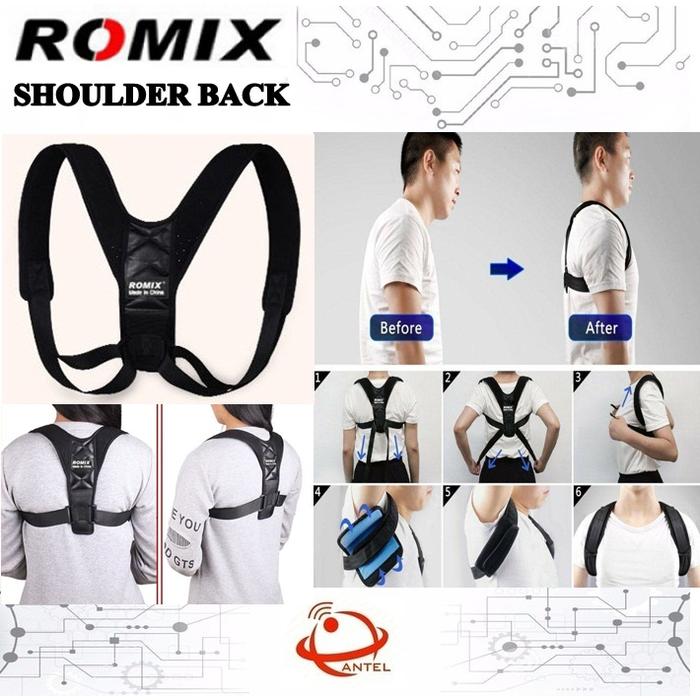 Gambar ROMIX Penyangga Punggung Shoulder Back Support Belt Posture Corrector dari Anugrah telco undefined Tokopedia