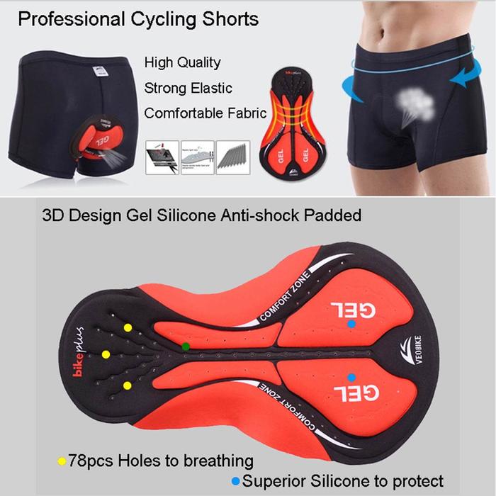 Jual VEOBIKE Celana Sepeda Padding 3D GEL SYSTEM MTB Cycling