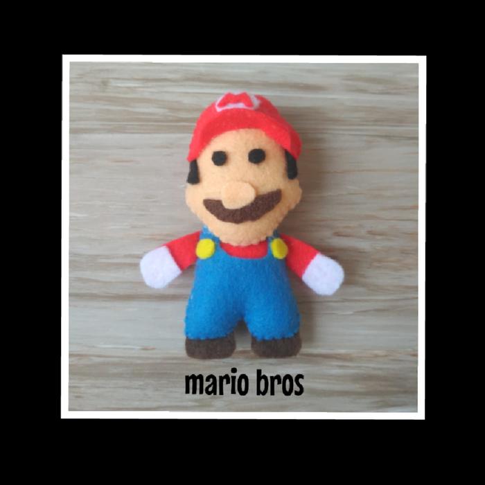 Gambar gantungan kunci / magnet kulkas / pita flanel mario bros - pita dari D'winz Shop undefined Tokopedia
