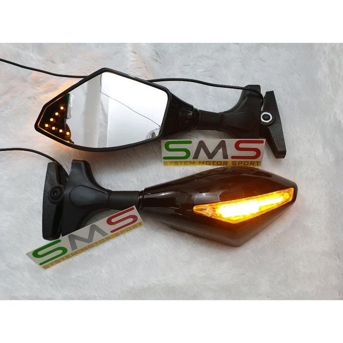 Gambar spion sein led panah cbr250rr. spion sein led ninja 250 r15 cbr150 dari System Motor Sport undefined Tokopedia