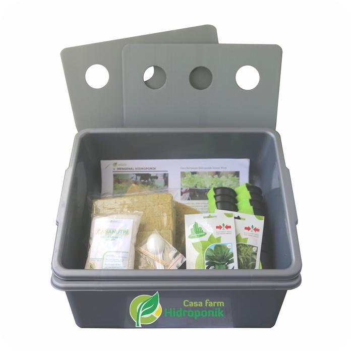 Gambar Paket Hidroponik Pemula Hidroponik Mudah Sistem Wick Tanaman Sayuran dari Hidroponik Casa Farm undefined Tokopedia