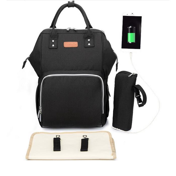 Gambar Diaper Bag USB LillaQ TSL002 Tas susu Waterproof Tas bayi model anello dari Lilium undefined Tokopedia