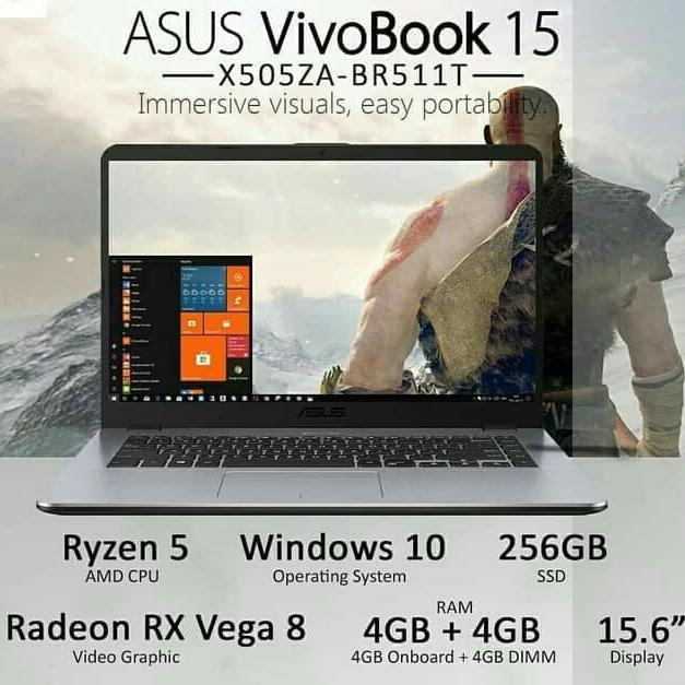 Jual ASUS VivoBook Laptop 15'' X505ZA AMD Ryzen 5-2500U 8GB 256GB