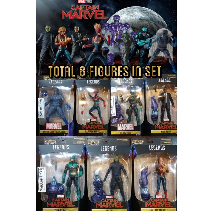 Jual Marvel Legends SET Captain Marvel Nick Fury Yon Rogg Bomber
